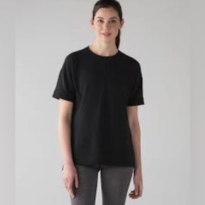 Lululemon Cut Above Tee in Stretch French Terry Black Size 10
